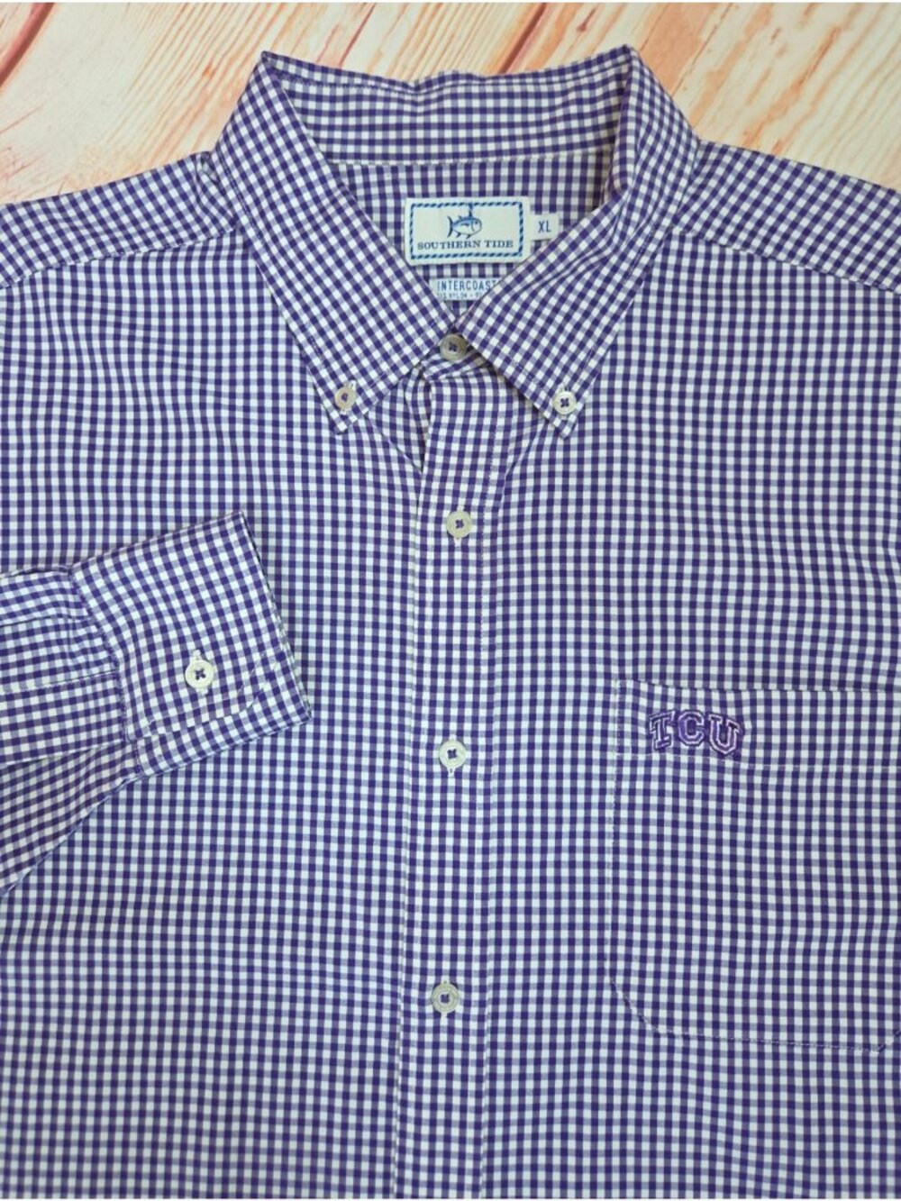 TCU Horned Frogs Southern Tide Mens Intercoastal Shirt XL